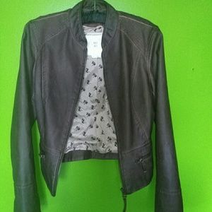 HEI HEI Vegan leather moto jacket | Anthropologie